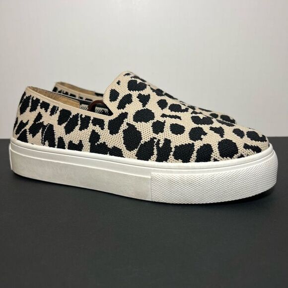 Womens BAMBOO Story Leopard Print Slip On Platform Shoes / Size 8.5 - Picture 1 of 8